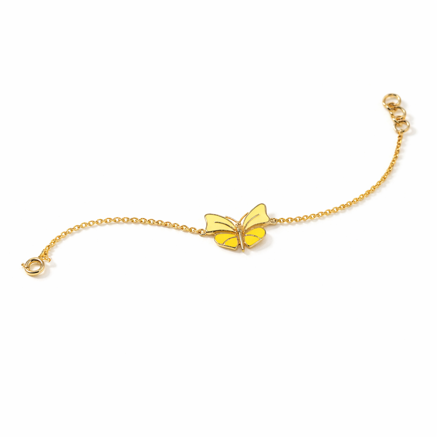 Yellow butterfly bracelet - Arista Jewels