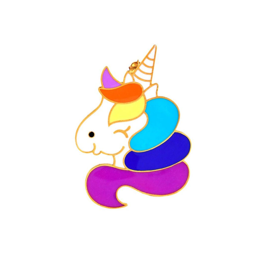 Unicorn Silver Baby Brooch - Arista Jewels