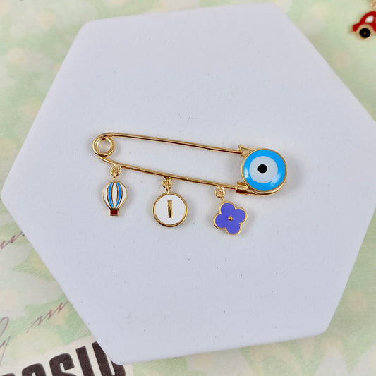 Personalised Baby Pin - Hot air balloon edition - Arista Jewels