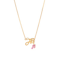 Letter JIA With MUSIC charm  Necklace