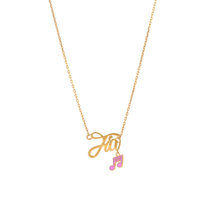 Letter JIA With MUSIC charm  Necklace - Arista Jewels