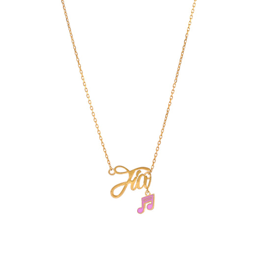 Letter JIA With MUSIC charm  Necklace - Arista Jewels