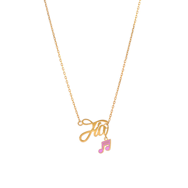 Letter JIA With MUSIC charm  Necklace - Arista Jewels