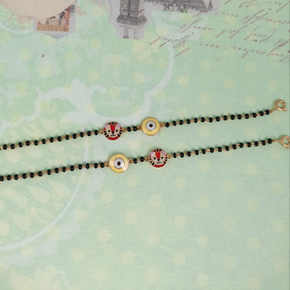 Silver Tiger Yellow Evileye Nazariya-Pair