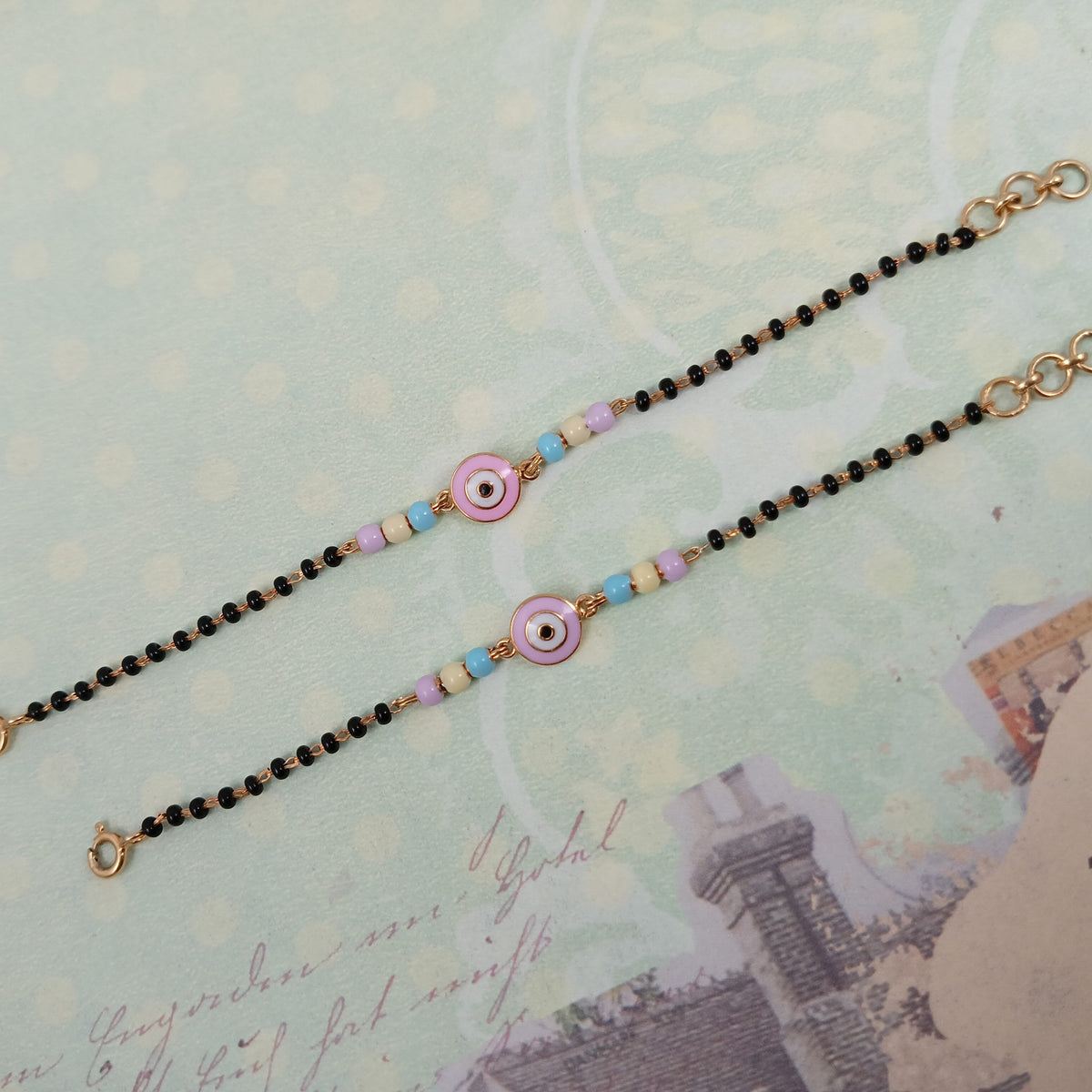 Pink Evileye Colourfull  Nazariya-Pair - Arista Jewels