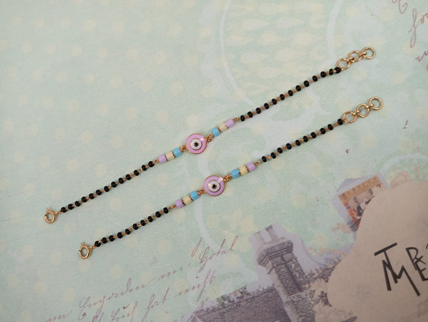 Pastel Evil Eye Bead Nazariya – Gold Plated Silver