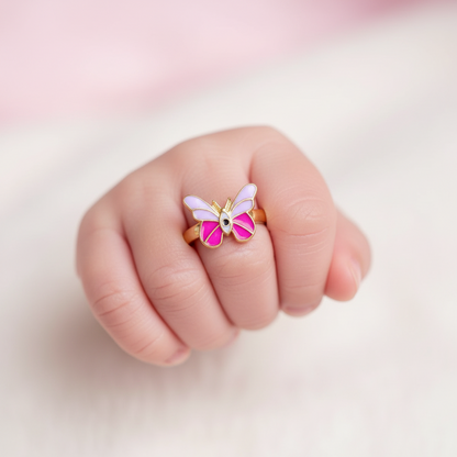 Cute Pink Butterfly ring - Arista Jewels