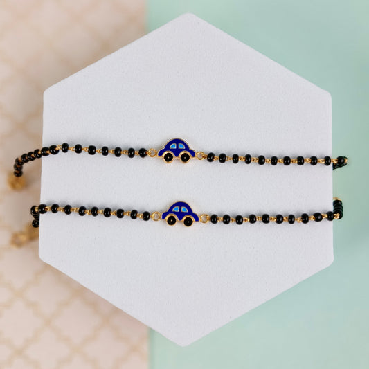 Dark Blue Nazariya-Pair in gold plated silver, yellow gold