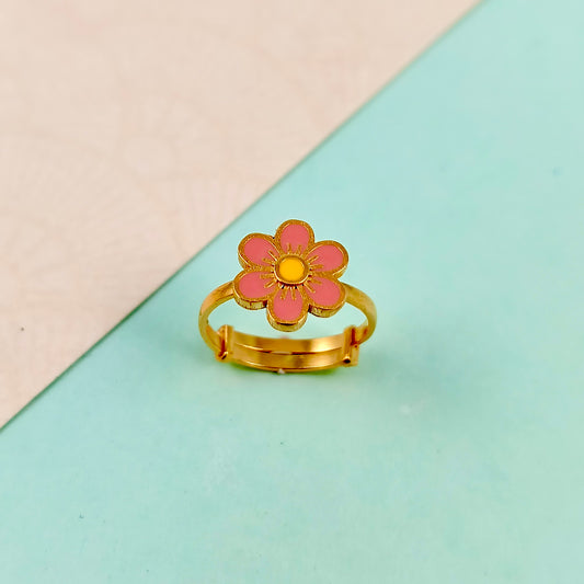 Cute Flower Kids Gold RIng - Arista Jewels