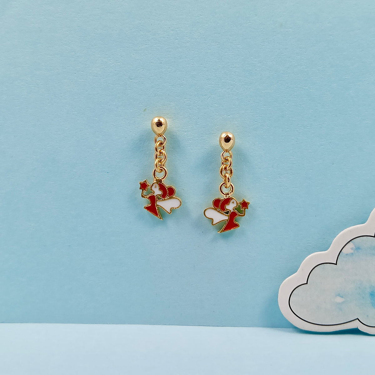 Angel Drop Kids Gold Earring - Arista Jewels