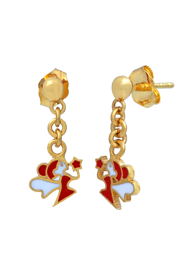 Angel Drop Kids Gold Earring