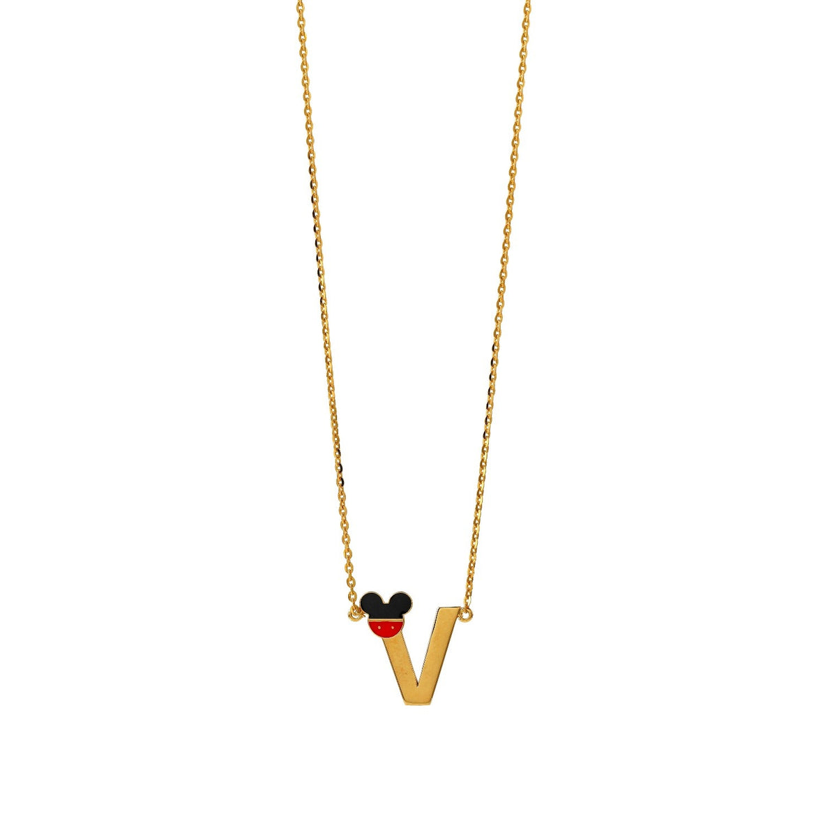 Personalised Initial With Mickey Kids Chain - Arista Jewels