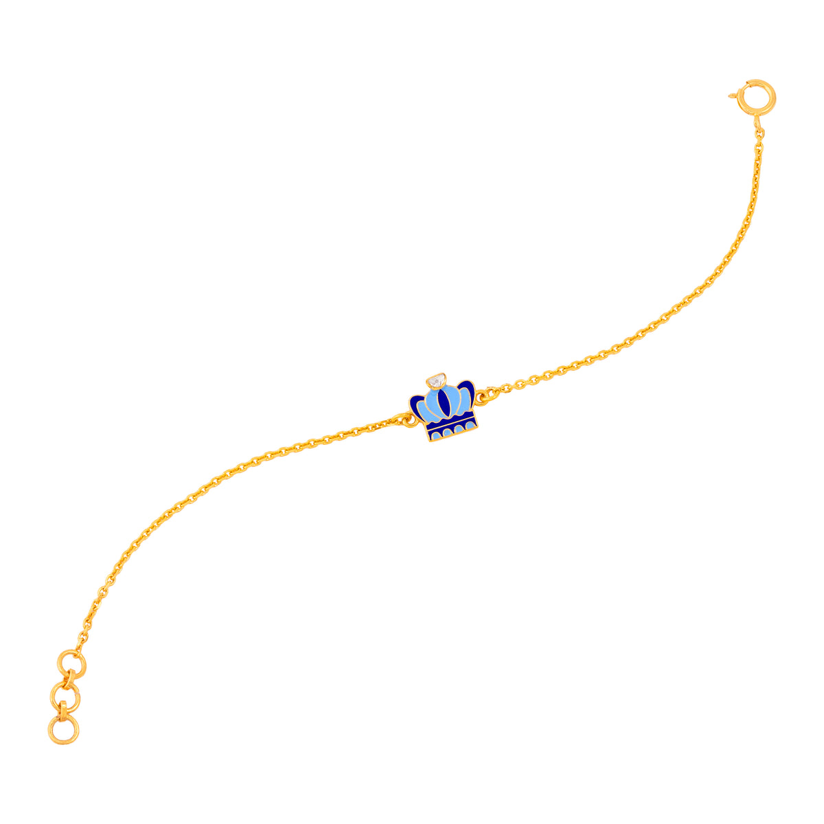 Polkie Blue Crown Bracelet - Arista Jewels