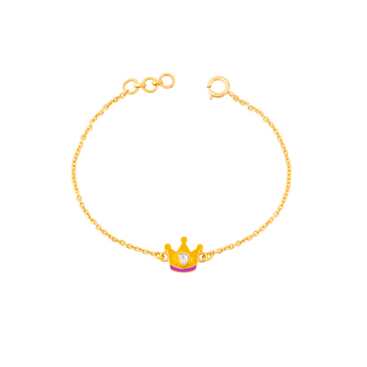 Polkie Yellow Crown Bracelet - Arista Jewels
