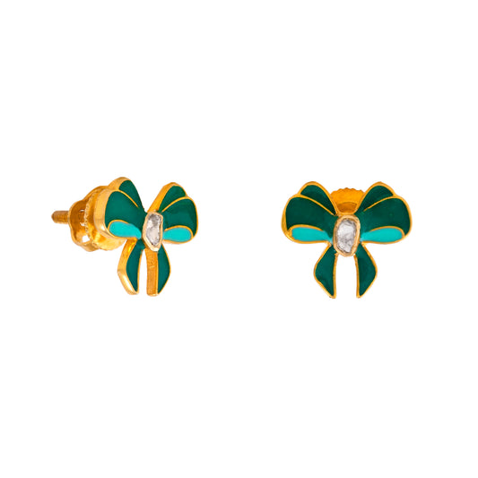 Polkie Ribbion Earrings - Arista Jewels