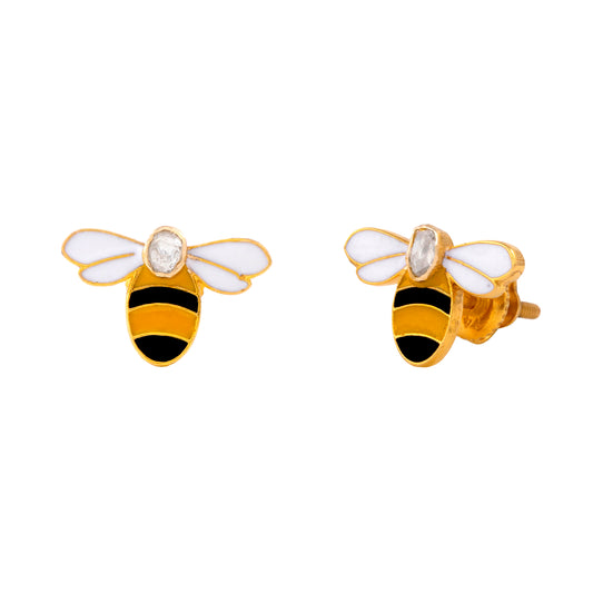 Polkie Bee Earrings - Arista Jewels