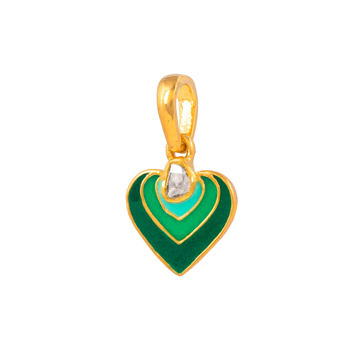 Polkie Heart Pendant - Arista Jewels