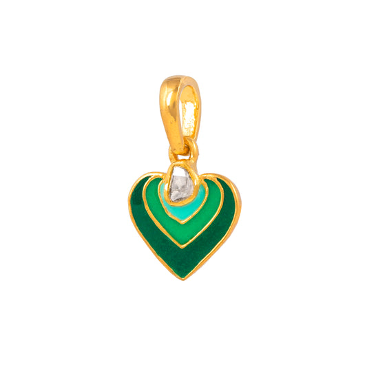 Polkie Heart Pendant - Arista Jewels