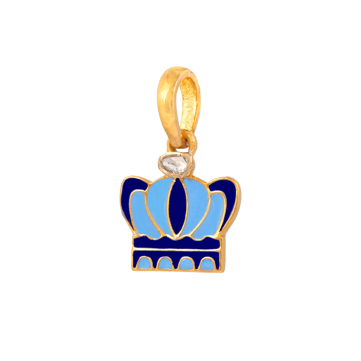 Blue Crown Polkie Pendant - Arista Jewels