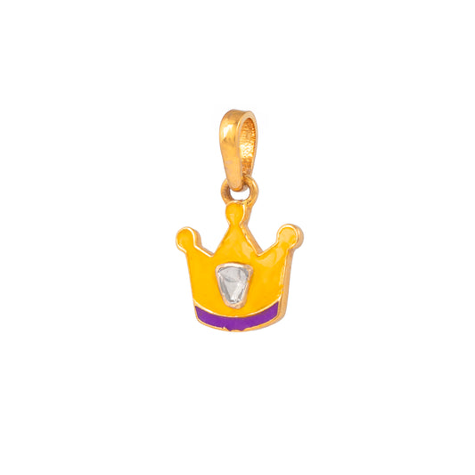 Yellow Crown Polkie pendant - Arista Jewels