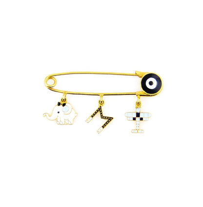 Personalised Letter Airplane Baby Pin - Arista Jewels