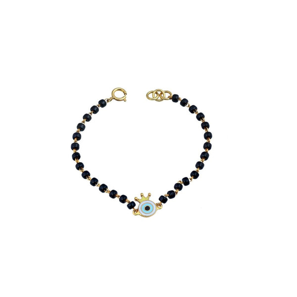 Evil Eye with Crown Kids Gold Nazariya