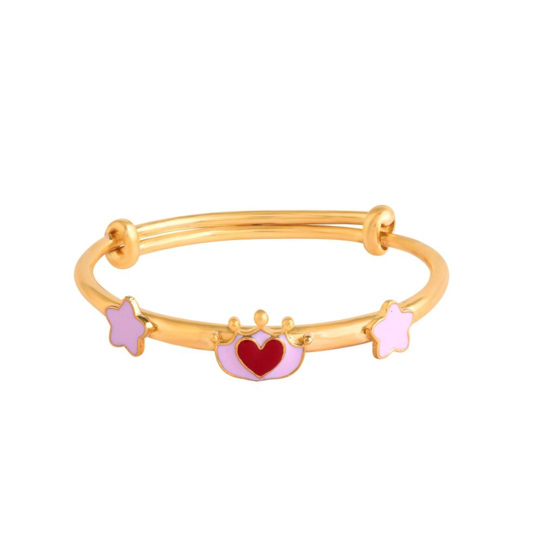 Pink Star Adjustable Silver kada - Arista Jewels