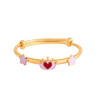 Pink Star Adjustable Silver kada