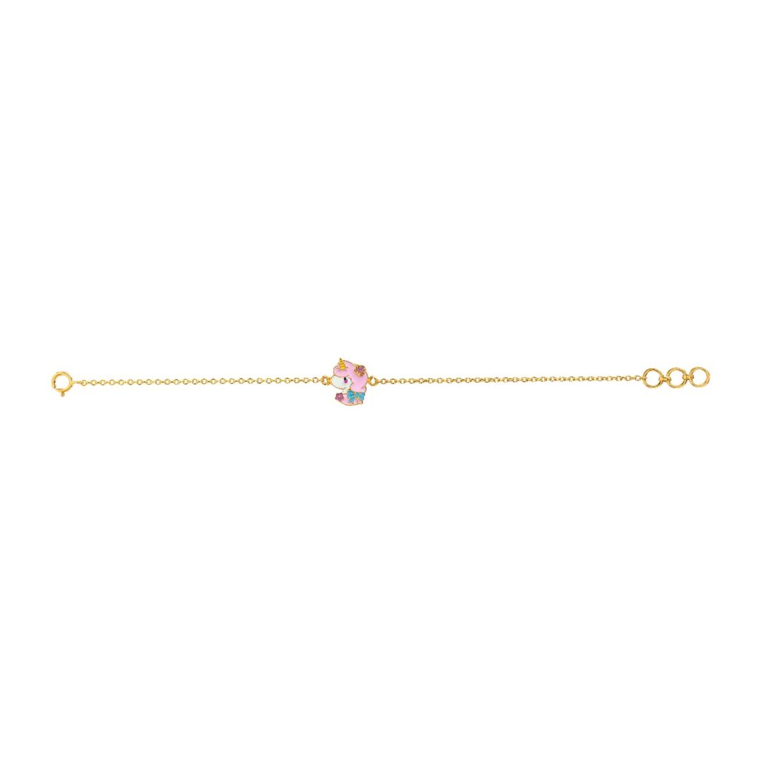 Unicorn Kids Gold Bracelet - Arista Jewels