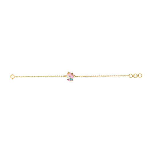 Unicorn Kids Gold Bracelet - Arista Jewels