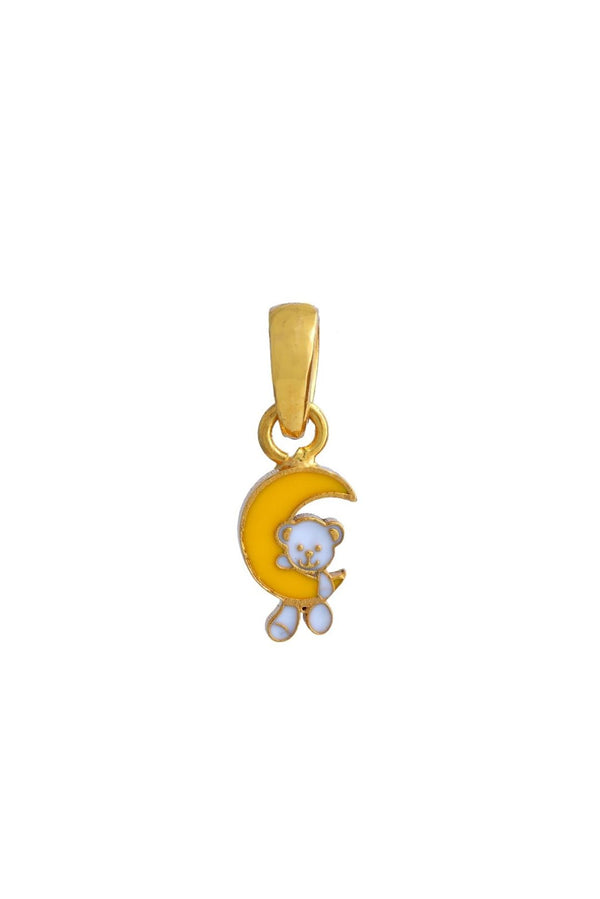 Moon Teddy Kids Gold Pendant