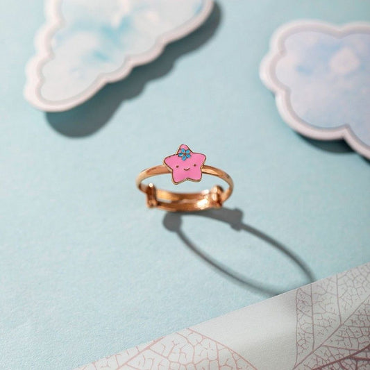 Star and Bow Kids Gold RIng - Arista Jewels