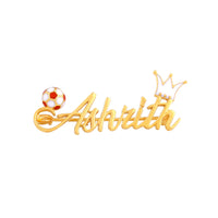 Signature Name Brooch – Football Crown Edition