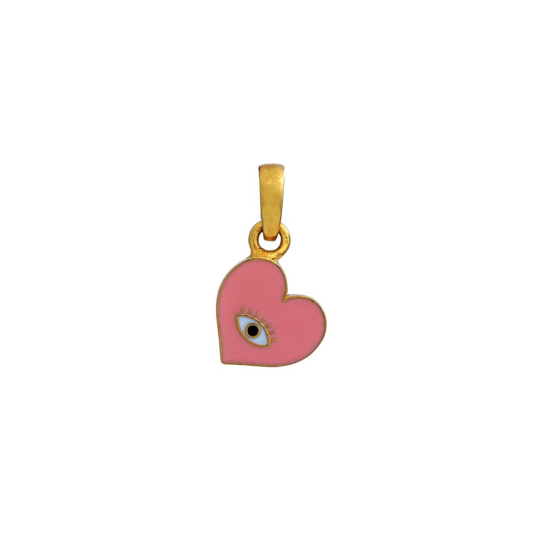Heart Eye Kids Gold Pendant - Arista Jewels
