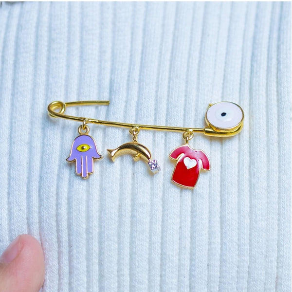 Cute Dolphin Diamond Baby Pin