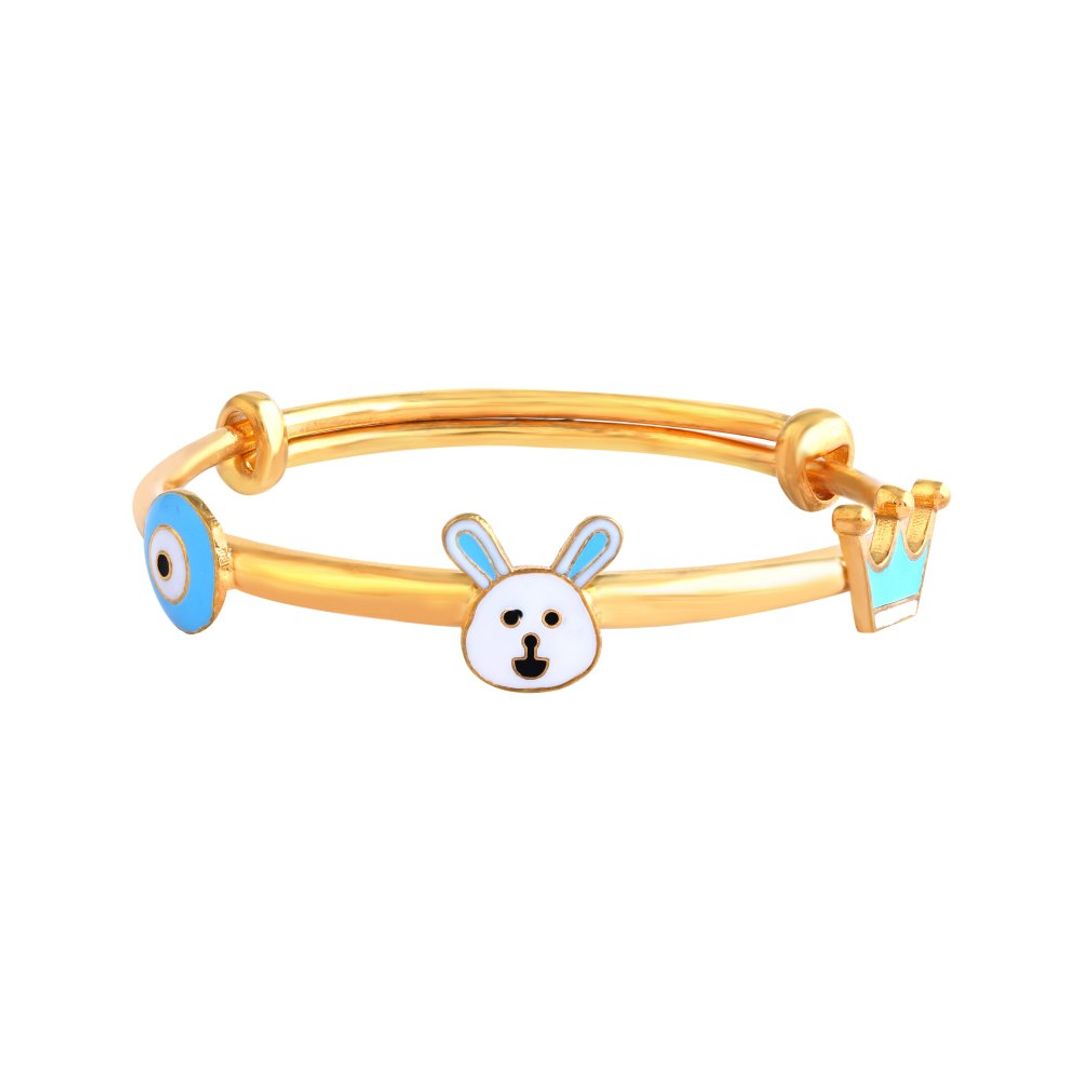 Cute Bunny Ajustable Silver Kada - Arista Jewels