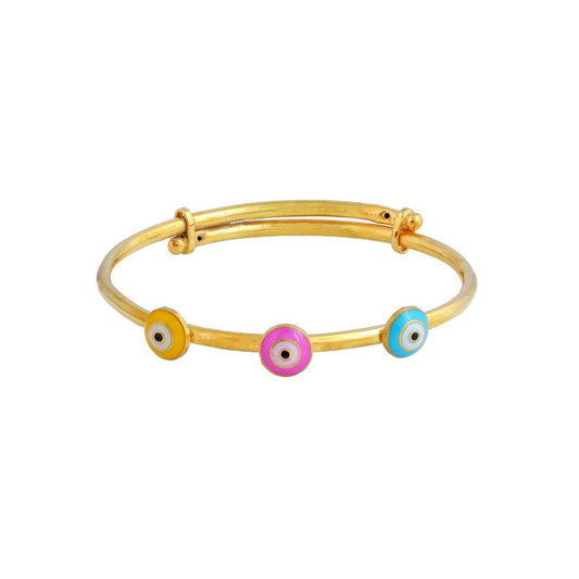 3 Evil Eye Kids Gold Kada - Arista Jewels