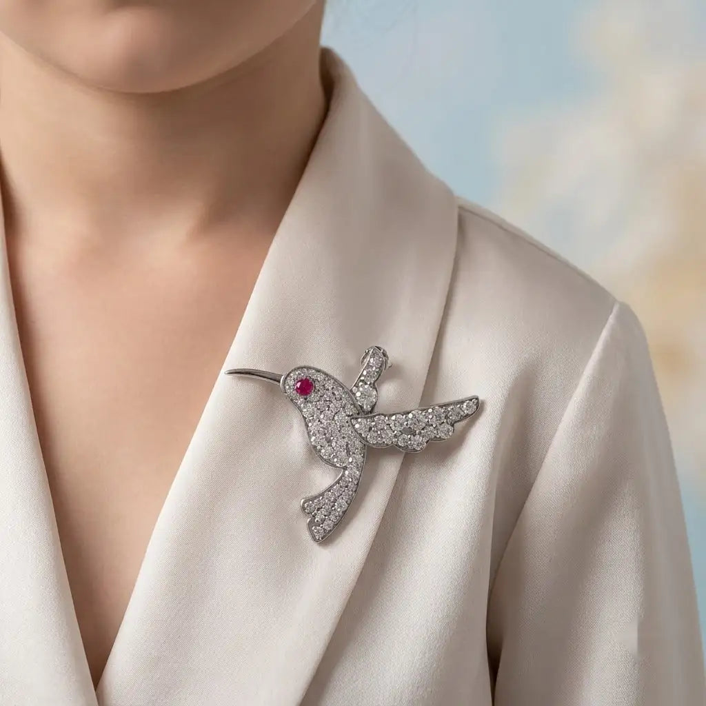 Silver Bird Silver Brooch for Kids — Human Scale