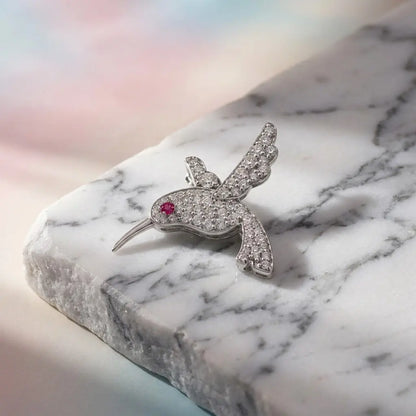 Silver Bird Silver Brooch for Kids — Thematic Still Life