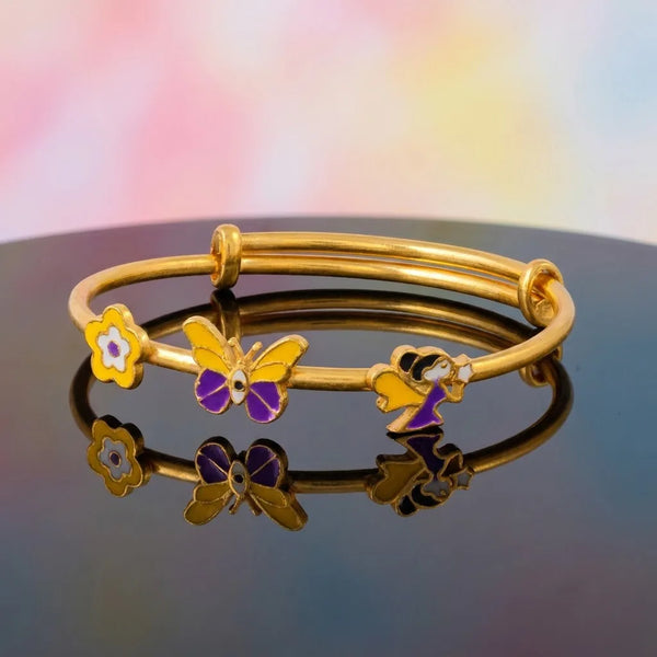 Silver Flutter Joy Silver Kada – Butterfly, Angel & Flower – gallery image 2