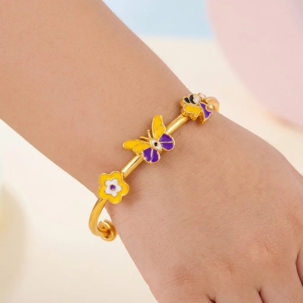 Silver Flutter Joy Silver Kada – Butterfly, Angel & Flower – gallery image 8