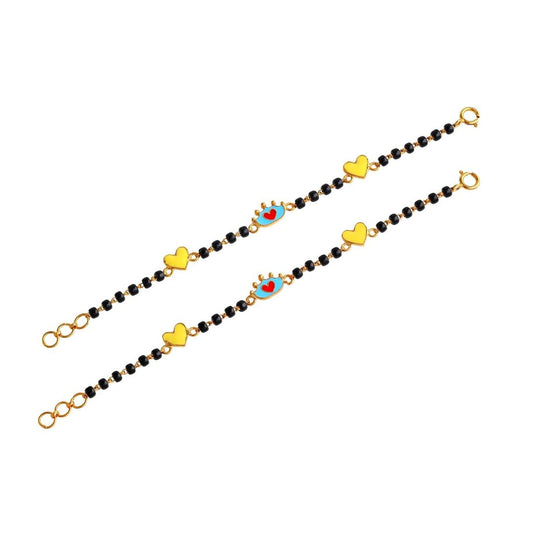 Silver Heart and Crown kids Nazariya-Pair in Silver