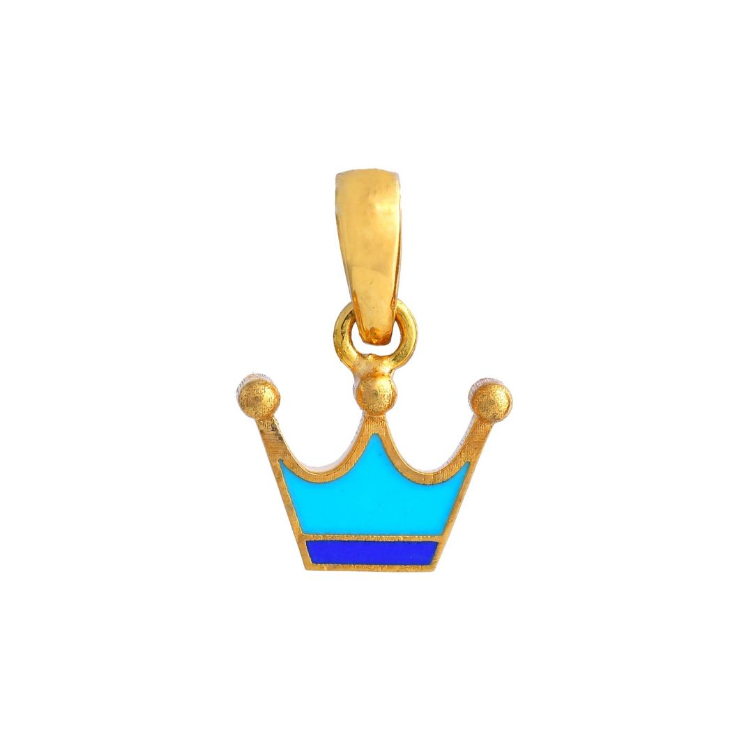 Crown Kids Gold Pendant - Arista Jewels
