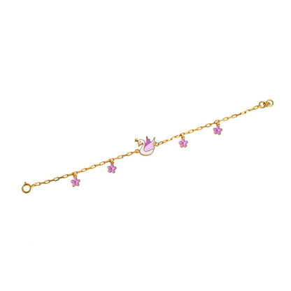 Swan Kids Gold Bracelet - Arista Jewels