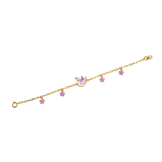 Swan Kids Gold Bracelet - Arista Jewels
