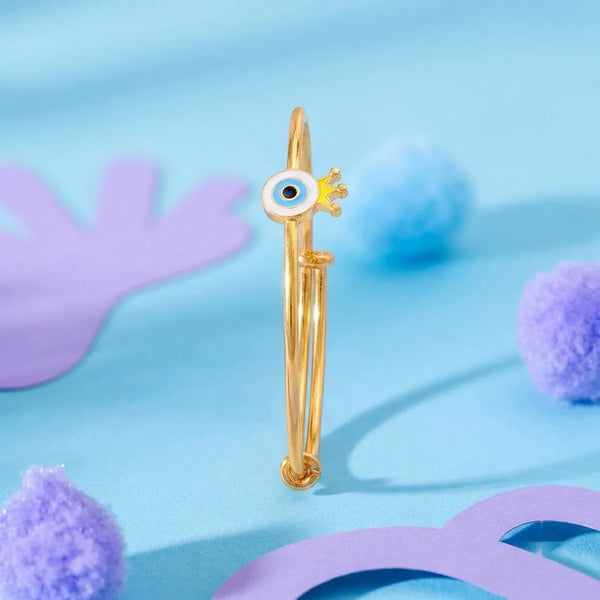 Silver Evil Eye Crown Silver Kada – Royal Protection – gallery image 3