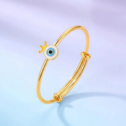 Silver Evil Eye Crown Silver Kada – Royal Protection – main product image