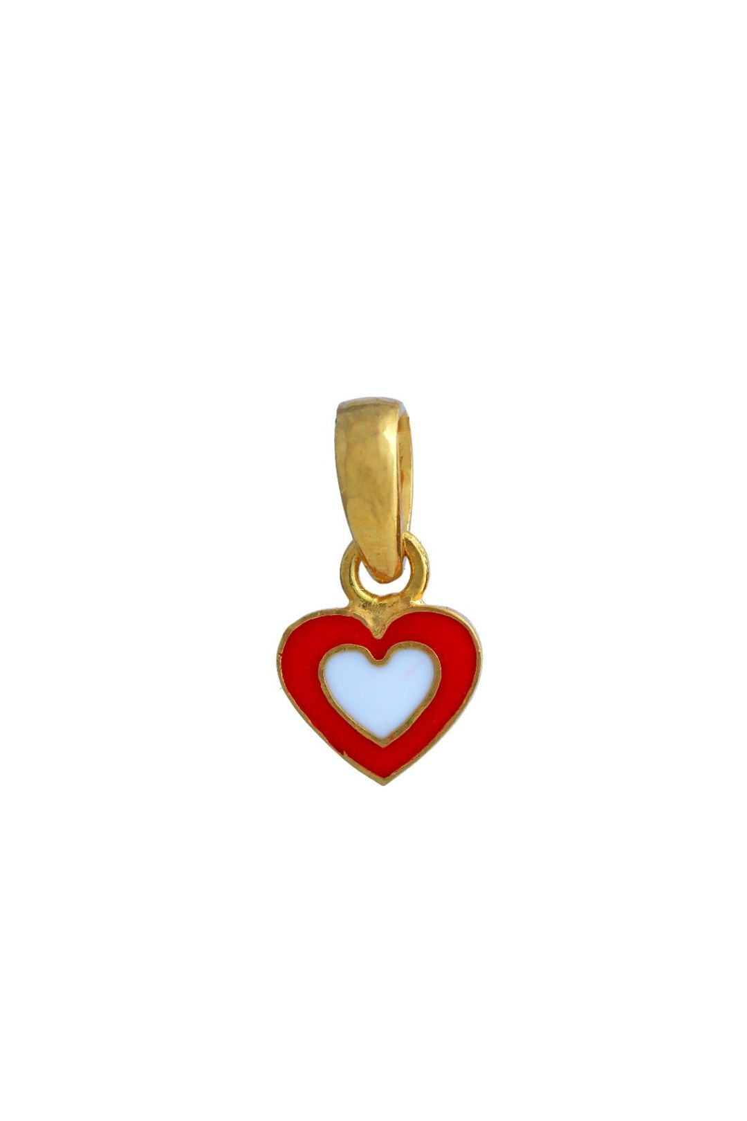 Heart In Heart Kids Gold Pendant - Arista Jewels