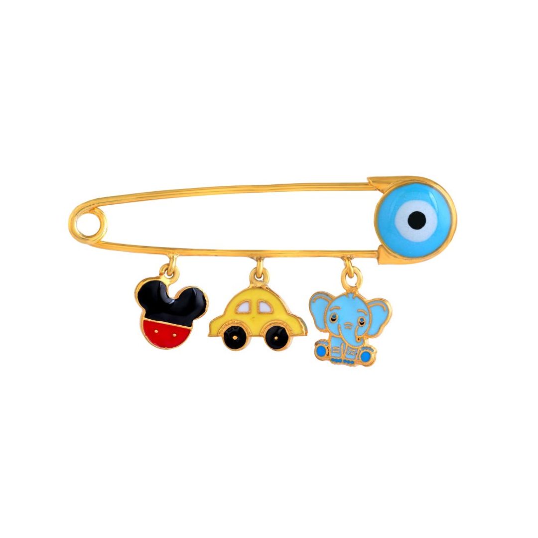 Playful Car Silver Baby pin - Arista Jewels