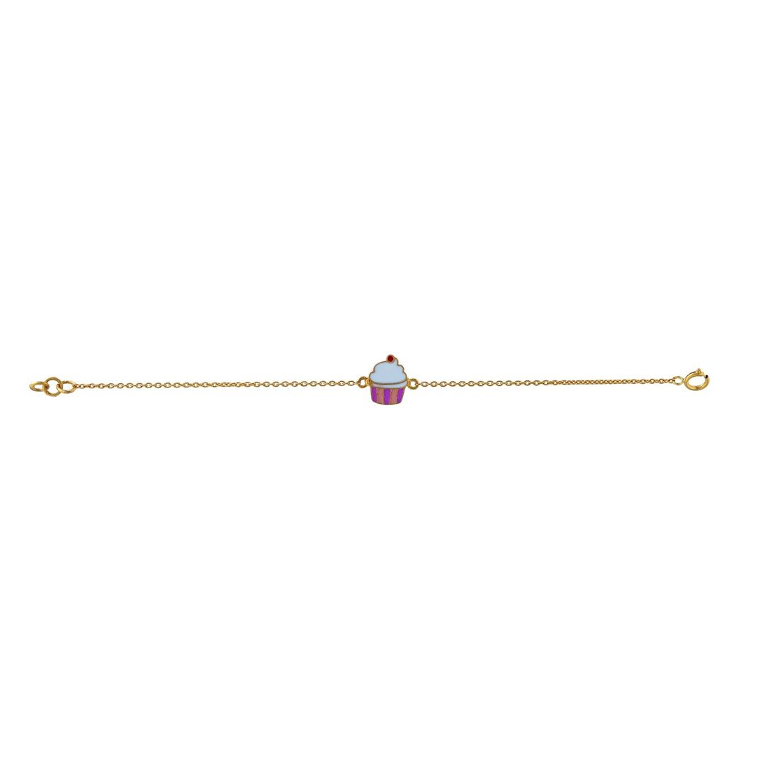 Cupcake Kids Gold Bracelet - Arista Jewels